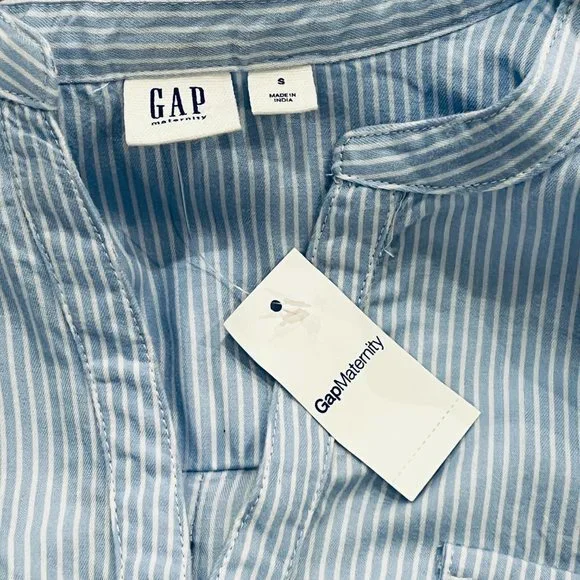 GAP Maternity Tie Front Shirt Dress - Picture 5 of 5